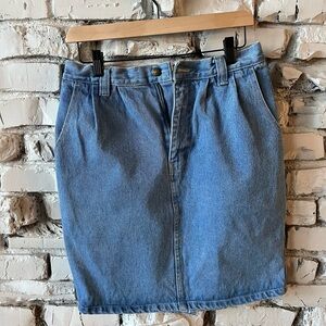 Western style vintage denim skirt